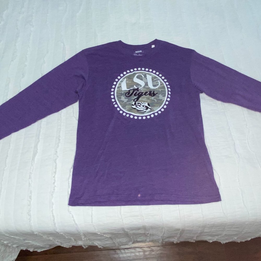 Purple LSU long sleeve t shirt
